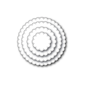 (OS-30047) Dies- Stitched Scalloped Circles